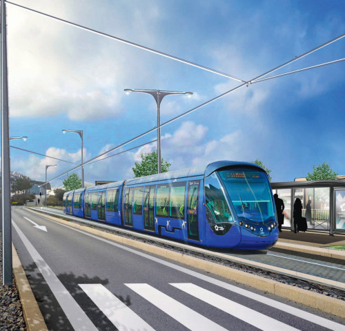 Visuel Cambacérès circulation du tramway