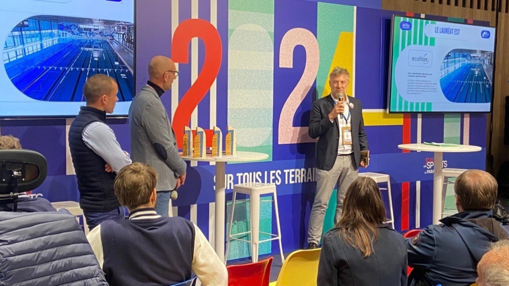 Nicolas Condom présente le projet de réutilisation des eaux de piscine développé avec la ville de Vittel