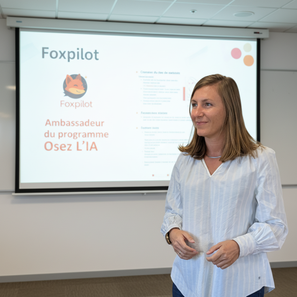 Louise, la co-fondatrice de la société Foxpilot